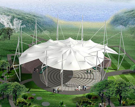 张拉膜布局预张力的双轴张拉实验