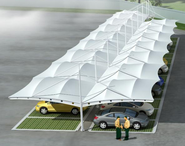 膜布局车棚 膜布局车棚