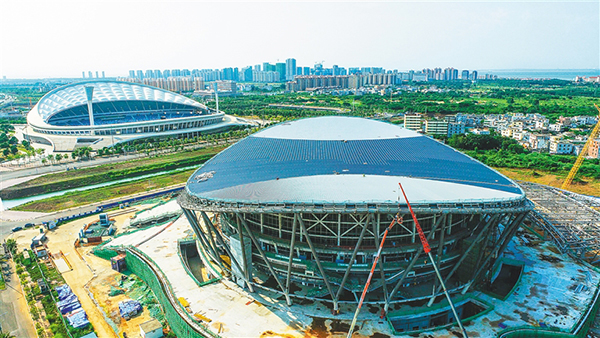 海口五源河体裁中间二期体育馆