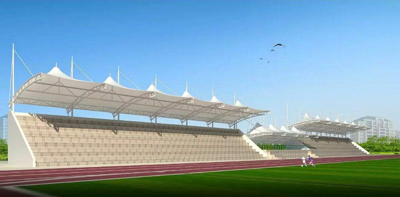 运动场膜布局看台土建施工