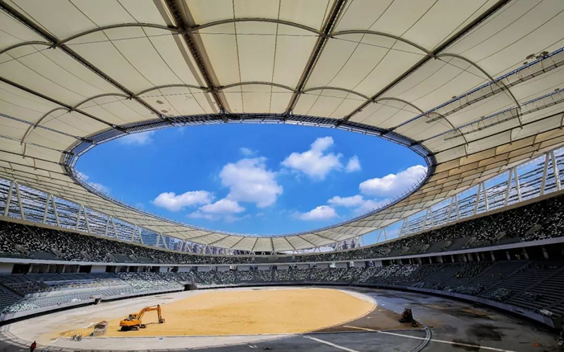 运动场膜布局装置