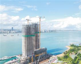 海口首个拆卸式全钢规划名目封顶