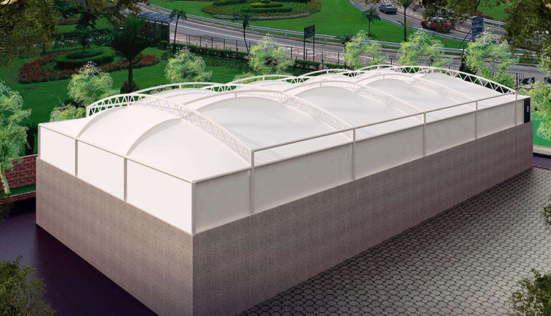 污水处置场棚盖张拉索膜布局