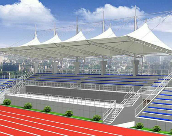 足球场膜布局看台