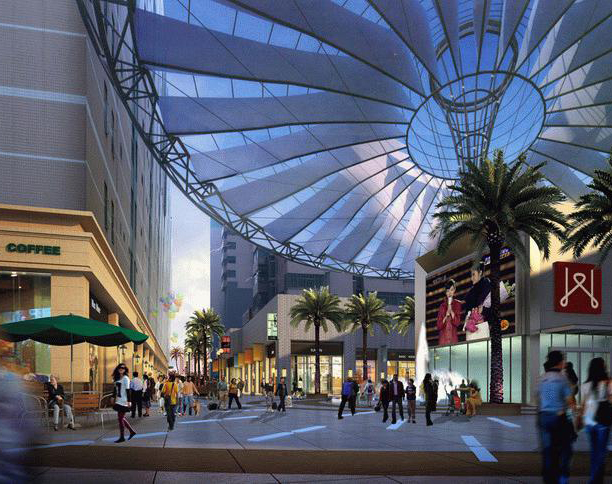 阛阓外面能操纵膜布局修建吗？