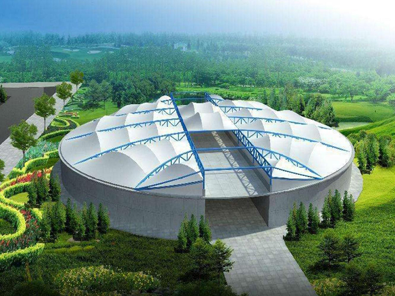 污水池加盖膜布局 污水池加盖膜布局