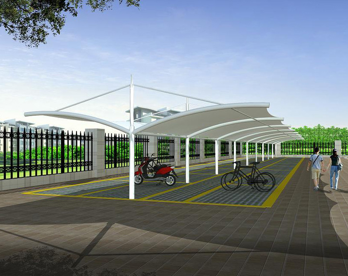 膜规划自行车棚中膜片间缝合节点的设想