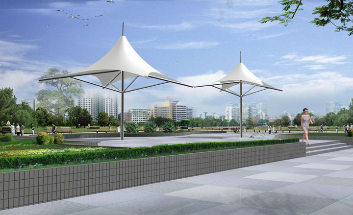 广场膜布局景观