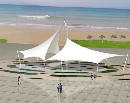 膜规划景观应合适广场的全体设想