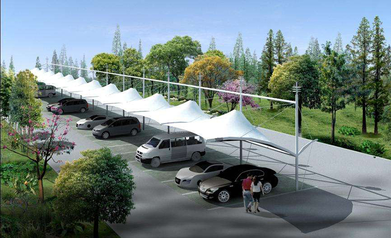 膜布局车棚装置