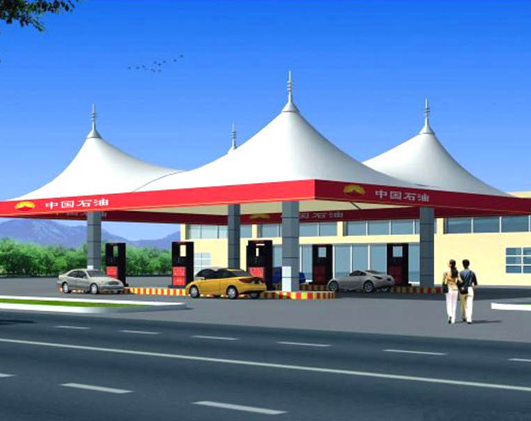 膜布局加油站建造装置4点注重