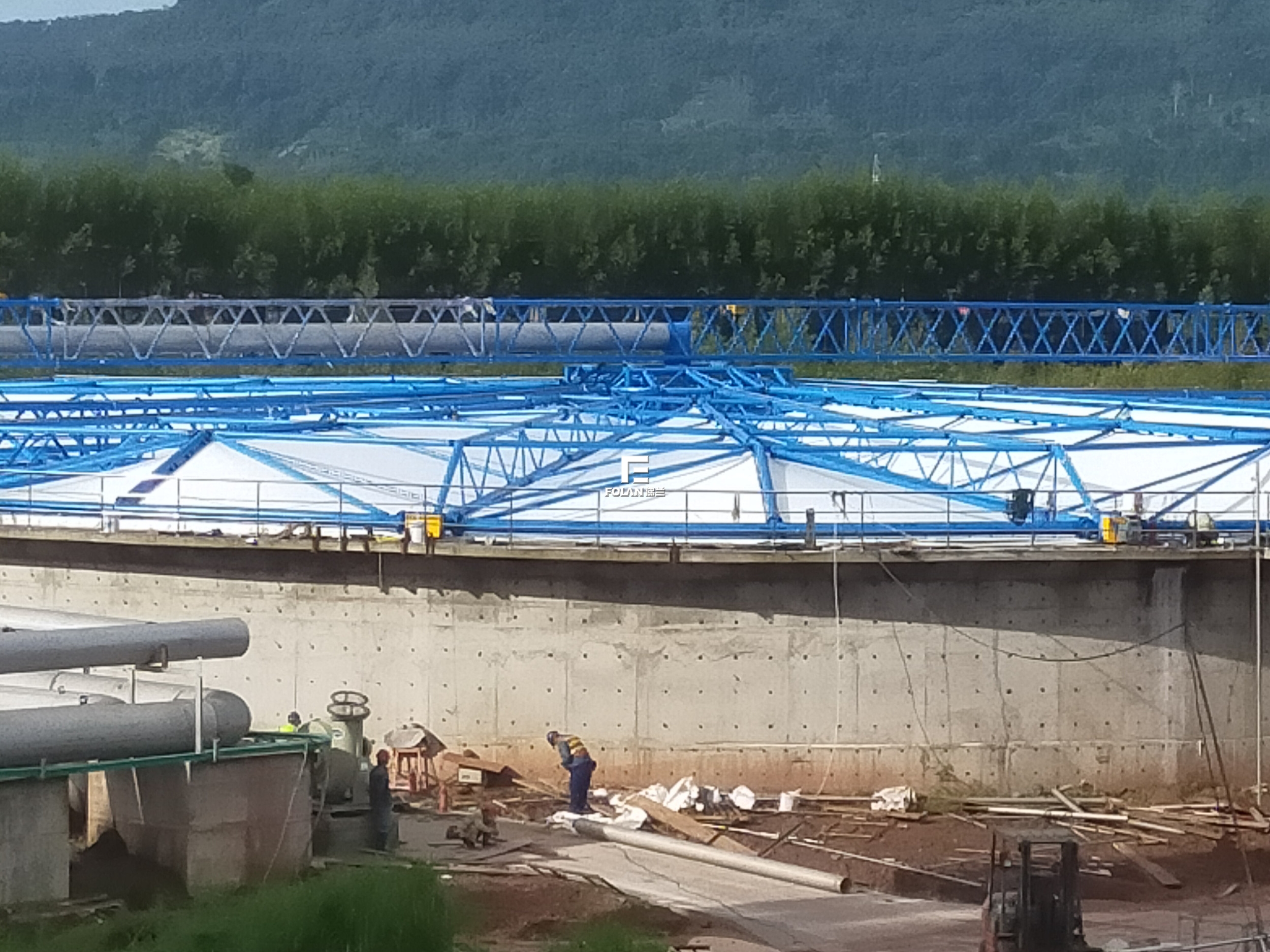 太阳纸业--老挝随动式污水池加盖名目