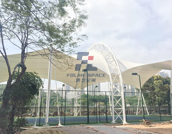 深圳市新华中学网球场膜布局